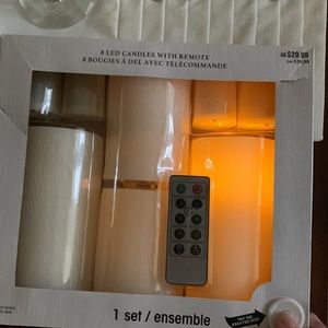 LED ivory candle set with remote